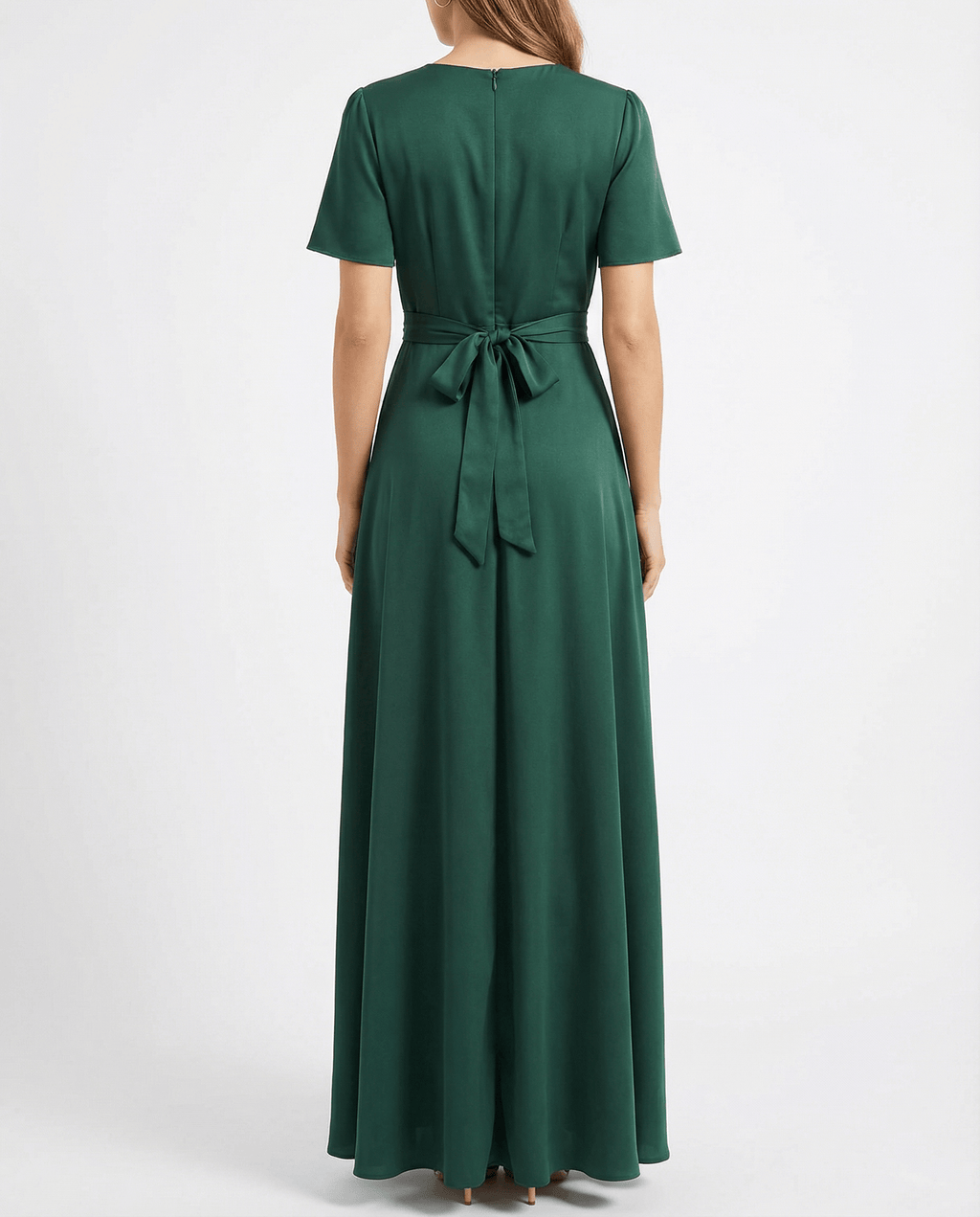 V-Neck Wrap Midaxi Day Dress