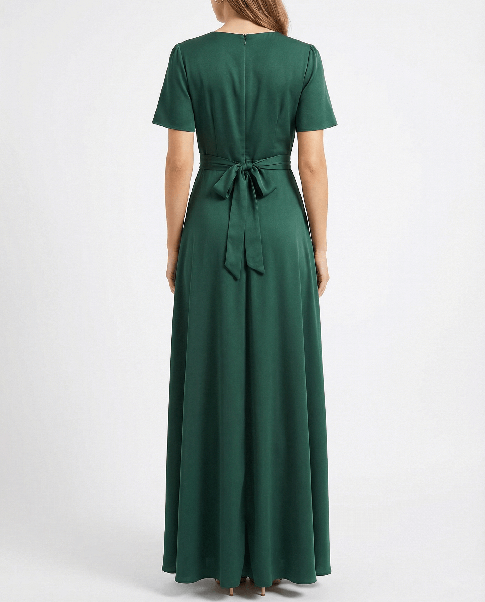 V-Neck Wrap Midaxi Day Dress